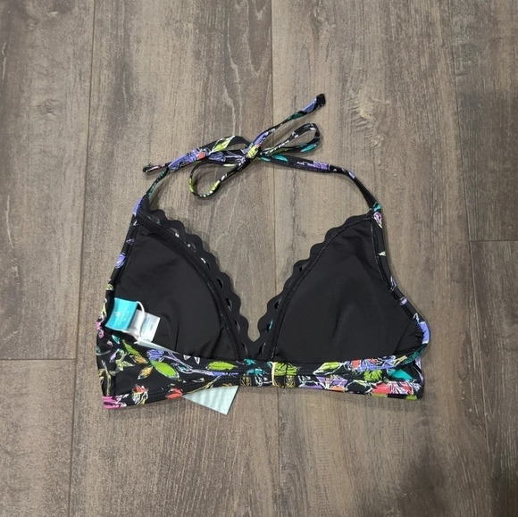 *NWT* Coastal Blue Floral Triangle Bikini Top - Picture 5 of 5